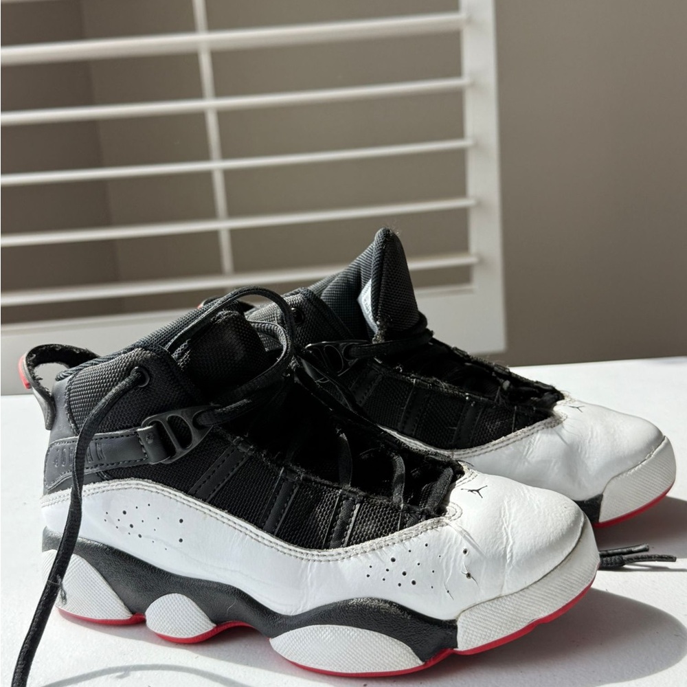 Jordan Kids Black and White Sneakers